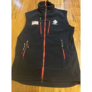 Ralph Lauren RLX Golf Fleece Vest Mens USA Flag Medium‎